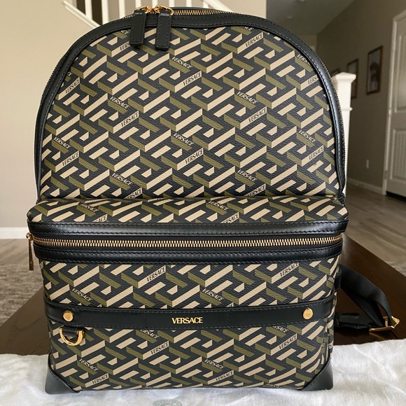 Versace Other - Sold! Versace La Greca Signature Backpack